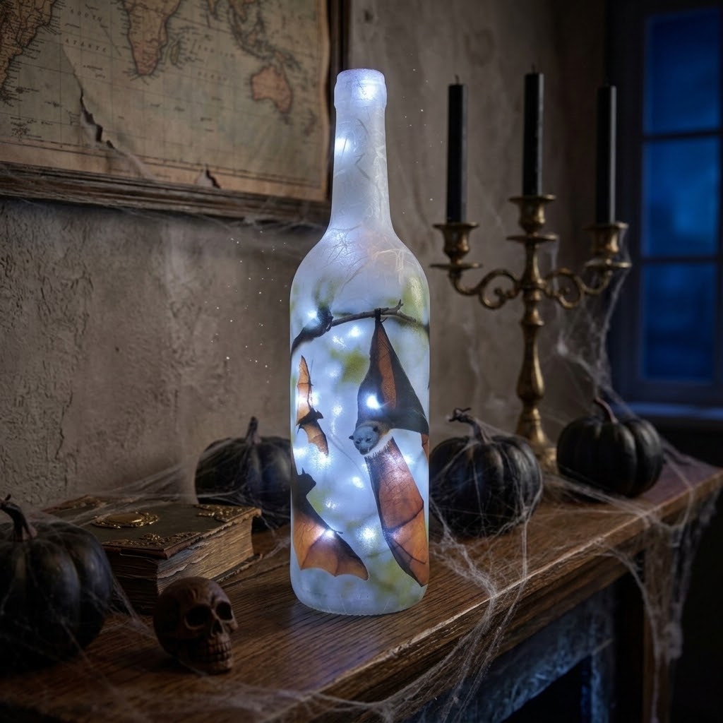 Bats Flying - Hand Made Lamp