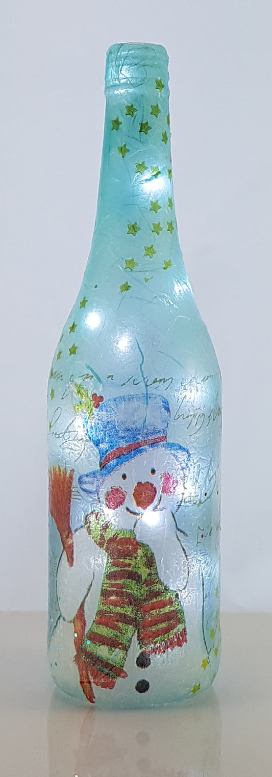 A Christmas Cute Snowman - Hand Made Lamp